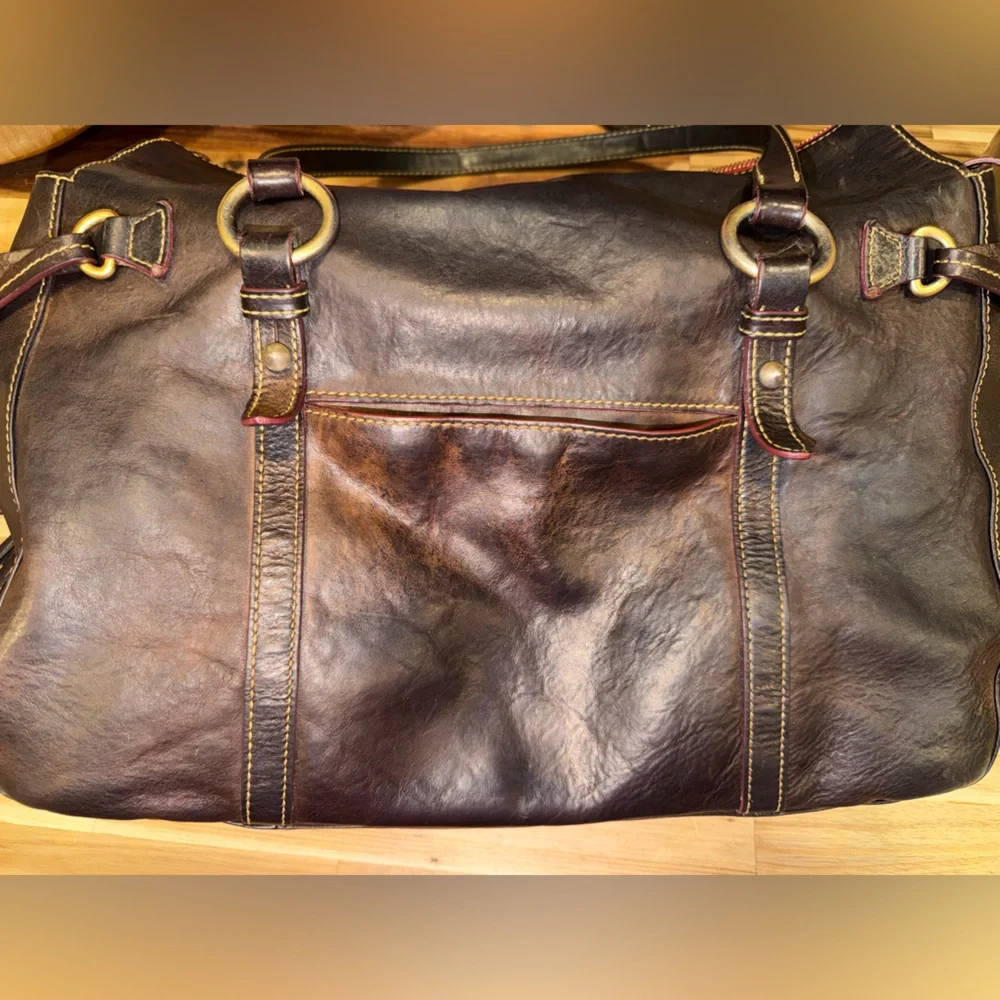 Dooney & Bourke Florentine Smith Leather Pocket Shoulder Bag - Picture 11 of 15